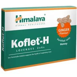 Himalaya Koflet-H Ginger, pastilky s příchutí zázvoru, 12 pastilek