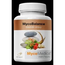 MycoMedica MycoBalance , směs bylin a hub pro podporu vitality, 90 rostlinných kapslí