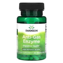 Swanson Anti-gas enzyme, trávicí enzymy, 90 rostlinných kapslí