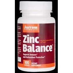 Jarrow Formulas Zinc Balance, L-methionin zinek L-OptiZinc + měď, 15mg, 100 kapslí