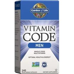 Garden of Life, Vitamin Code Men (multivitamín pro muže), 240 rostlinných kapslí