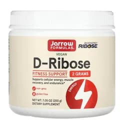 Jarrow Formulas, D-Ribose Powder, D-ribóza v prášku, 200 g