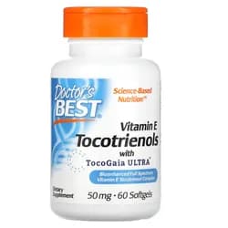 Doctor’s Best Vitamin E Tocotrienols, 50 mg, 60 softgelových kapslí