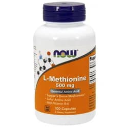 NOW L-Methionine, 500 mg, 100 kapslí