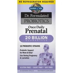 Dr. Formulated Probiotics once daily Prenatal (probiotika pro těhotné, kojící), 16 kmenů, 20 mld. CFU, 30 rostlinných kapslí
