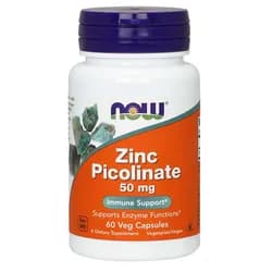 NOW Zinc Picolinate (zinek pikolinát), 50 mg, 60 rostlinných kapslí
