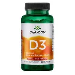 Swanson Vitamin D3 1000 IU, 250 kapslí
