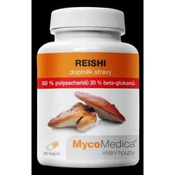 MycoMedica Reishi extrakt, 50 % polysacharidů a 20 % beta-glukanů, 90 rostlinných kapslí