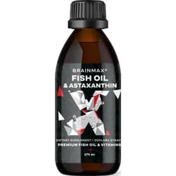 BrainMax Fish Oil & Astaxanthin, Super Omega 3, 3000 mg DHA a EPA, 275 ml