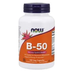 NOW Vitamin B-50 Complex, 100 rostlinných kapslí