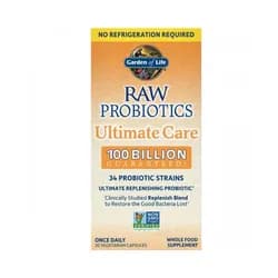 Garden of Life RAW Probiotika, Ultimátní péče, 100 mld CFU, 34 probiotických kmenů, 30 rostlinných kapslí