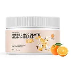 BrainMax KIDS White Chocolate Vitamin Bears, Orange, 120 g (60 ks)