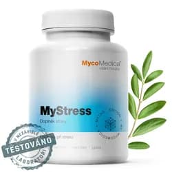 MycoMedica MyStress, podpora duševní pohody a relaxace, 90 rostlinných kapslí