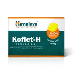 Himalaya Koflet-H Lemon, pastilky s příchutí citrónu, 12 pastilek