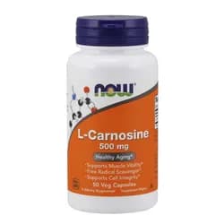 NOW L-Carnosine (L-Karnosin), 500 mg, 50 rostlinných kapslí
