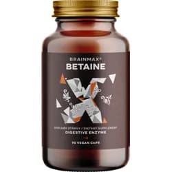 BrainMax Betaine HCl, Betain HCl a hořec žlutý, 700 mg, 90 kapslí