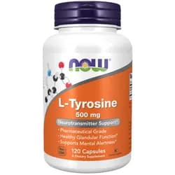 NOW L-Tyrosine, 500 mg, 120 kapslí