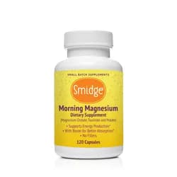 Smidge Morning Magnesium, 3 druhy hořčíku, 120 rostlinných kapslí