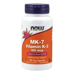 NOW MK-7 Vitamin K2, 100 mcg, 120 rostlinných kapslí