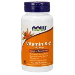NOW Vitamin K2 jako MK-4, 100 ug, 100 rostlinných kapslí